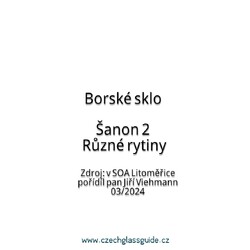 Borské sklo 2. šanon - Různé rytiny