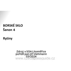 Borské sklo - Šanon 4 - Rytiny