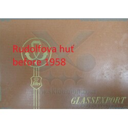 Rudolfova huť - Glassexport before 1958