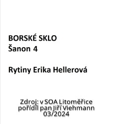 Borské sklo - Šanon 4 - Rytiny Erika Hellerová