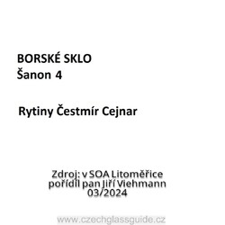 Borské sklo - Šanon 4 - Rytiny Čestmír Cejnar