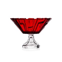 Bohemia Treasury - Bolero footed bowl Red